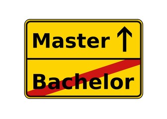 Ortsschild Master Bachelor