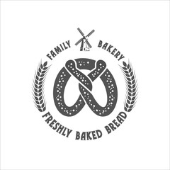Bakery, retro monochrome vector logo. 2