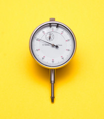Depth gauge on yellow