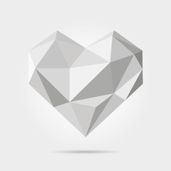 Polygonal Cold Heart in Vector