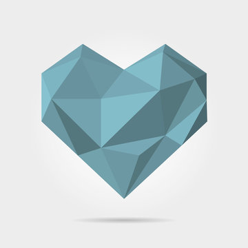 Polygonal Cold Heart in Vector