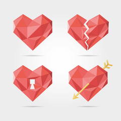 Polygonal Hearts in Vector