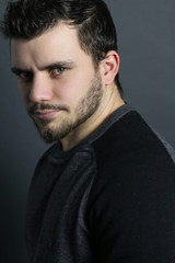 Portrait of a serious man 