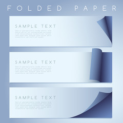 Set of Paper Curled Corners : Vector Illustration