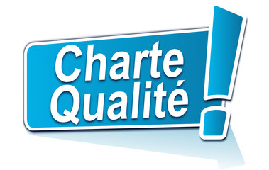 charte qualité sur étiquette bleue