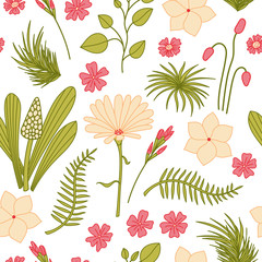 Vector floral seamless pattern