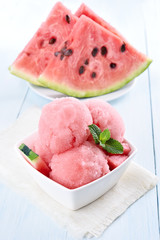 Watermelon ice cream