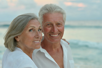 Senior couple at sea