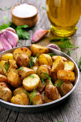 Baked potato with dill