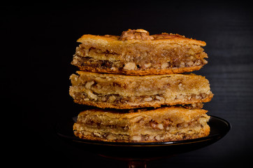 Honey Baklava, traditional Turkish sweets. Closeup