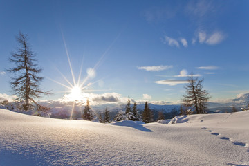Obraz premium Sonnenschein auf dem Lackenkogel