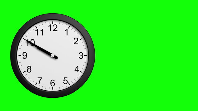 Time Disintegrating Into Dust. Green Screen.