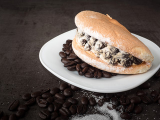 Coffee beans and Breakfast bread