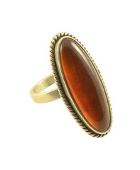 Ring with amber