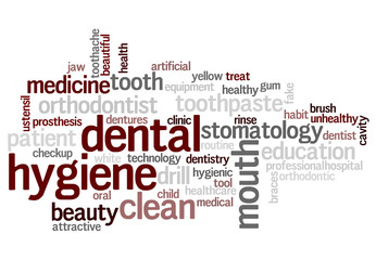 Dental hygiene word cloud
