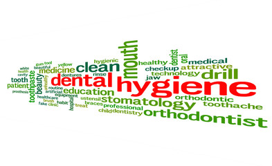 Dental hygiene word cloud