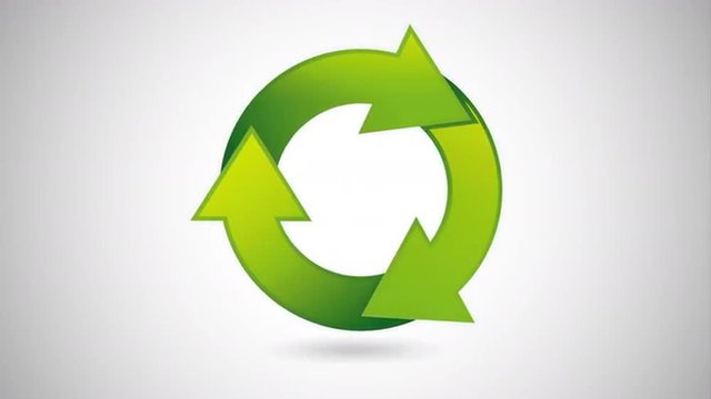 Recycle icon design, Video Animation 