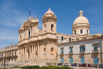 Fototapeta na wymiar Cathedral San Nicolo in the Noto, Sicily, Italy