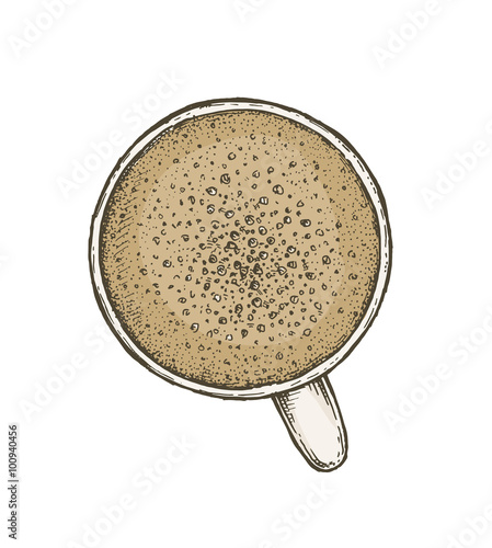 Vintage coffee cup royalty free vector image