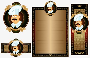 set of menu with chiefs