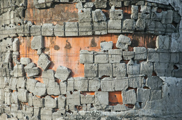 closeup view of storage tank in old coal-gas factory in Beijing,China

