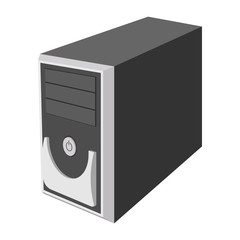 Computer case cartoon icon