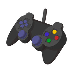 Console joystick cartoon icon © juliars