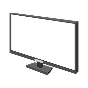 Computer monitor cartoon icon