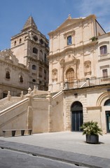 Fototapeta na wymiar Church San Francisco in the baroque town Noto, Sicily, Italy