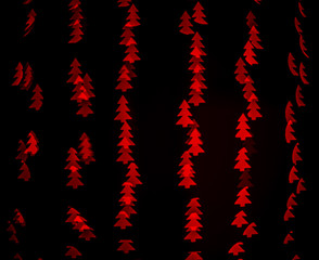 Fototapeta na wymiar red bokeh background light fir-tree