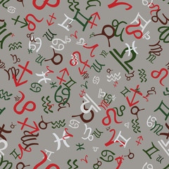 zodiac  seamless pattern