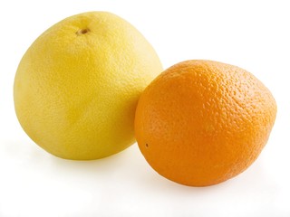 yellow grapefruit and orange