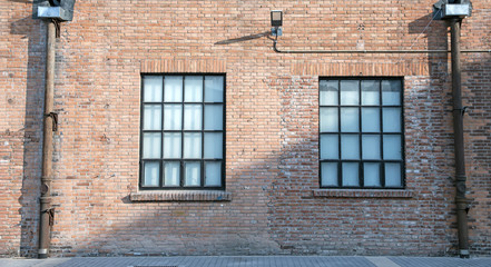 Fototapeta na wymiar windows on the wall