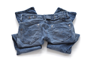Erasing blue jeans for women.