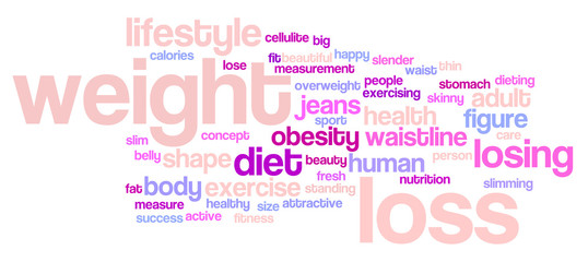 Fototapeta premium Weight loss word cloud