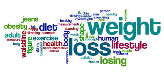 Fototapeta premium Weight loss word cloud