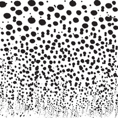 Abstract spot geometric seamless pattern. Dot black and white paintbrushed background. 