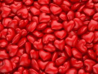 Red hearts texture background for Valentines Day.