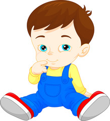 Cartoon cute baby boy 