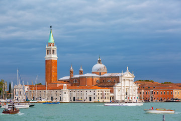 Obraz na płótnie Canvas Island of San Giorgio Maggiore and the church with a belltower, Venice