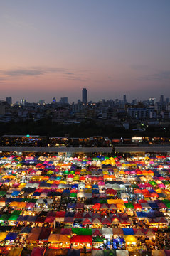 Night market in Bangkok Thailand