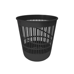 Empty trash bin isolated on white