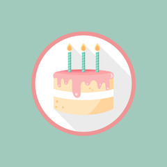 Vector Birthday cake icon