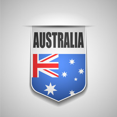 Australia flag shield sign