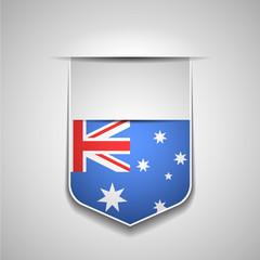 Australia flag shield sign