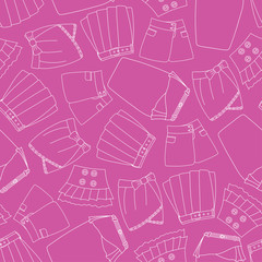 Seamless pattern with skirts.
