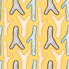 seamless pattern with nature objects