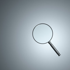 Magnifying glass 3d render isolate