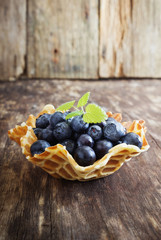 ripe forest blueberries