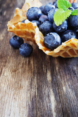 ripe forest blueberries